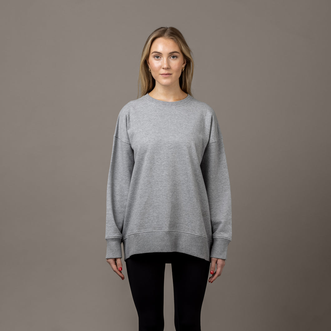 Lina French Terry Oversized Crew, Grey